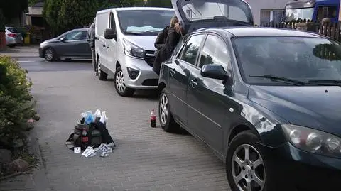 Porzucił auto po tym, jak policjant przestrzelił mu oponę. Został zatrzymany po obławie
