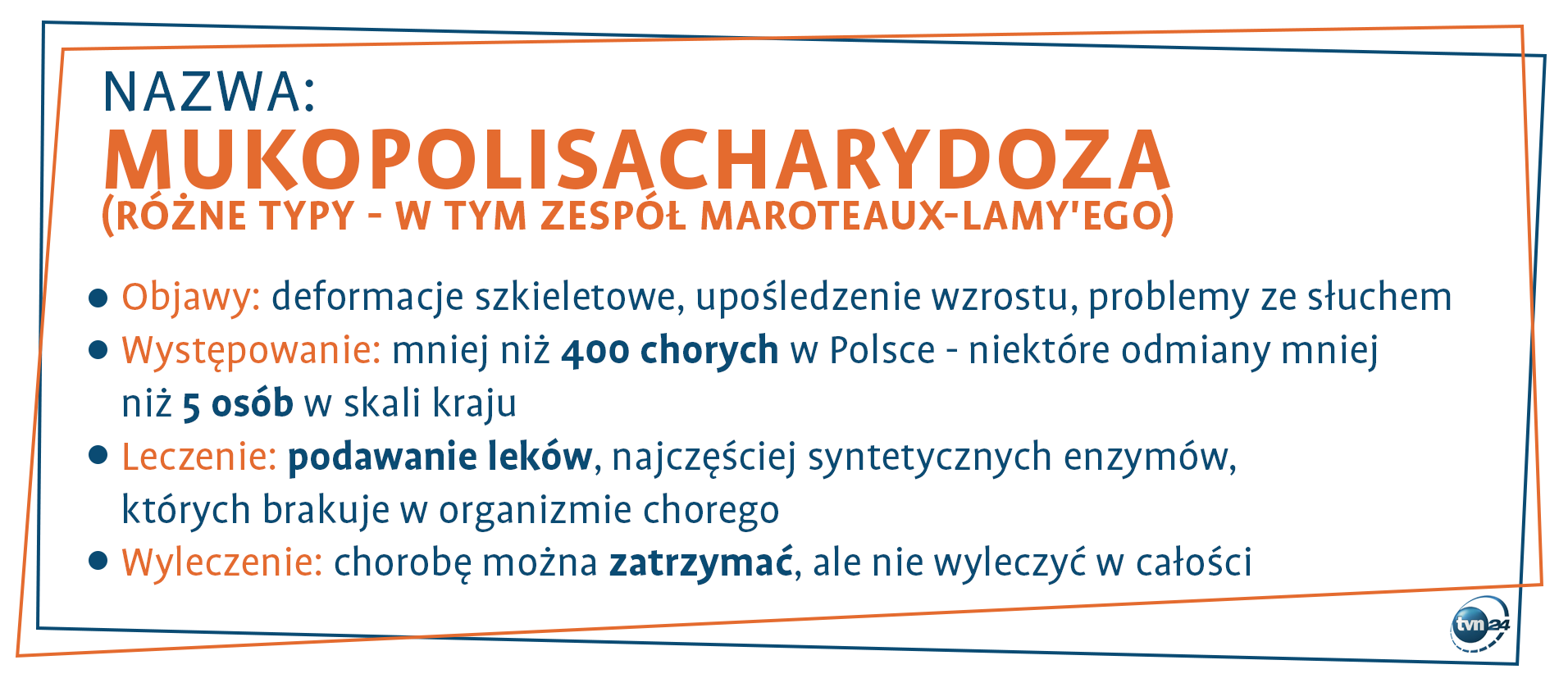 Mukopolisacharydoza dotyka ok. 400 osób w kraju
