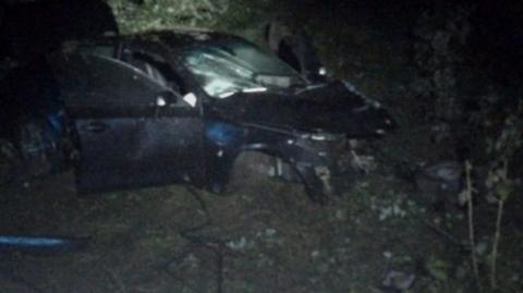 Auto zostało doszczętnie zniszczone