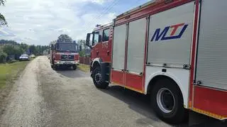 Strażacy na miejscu zdarzenia