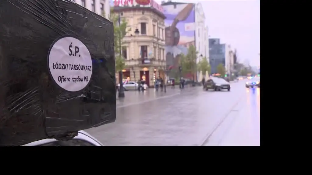 Taksówkarze protestowali w Łodzi