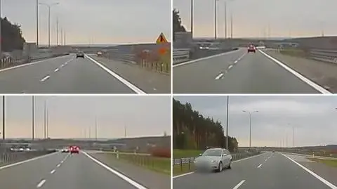 Na autostradowym węźle zawrócił i ruszył pod prąd 