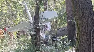 Spadł samolot, pilot trafił do szpitala