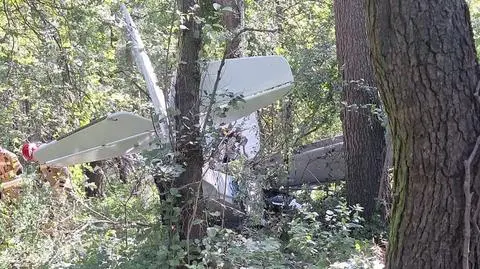 Samolot spadł w lesie pod Łowiczem