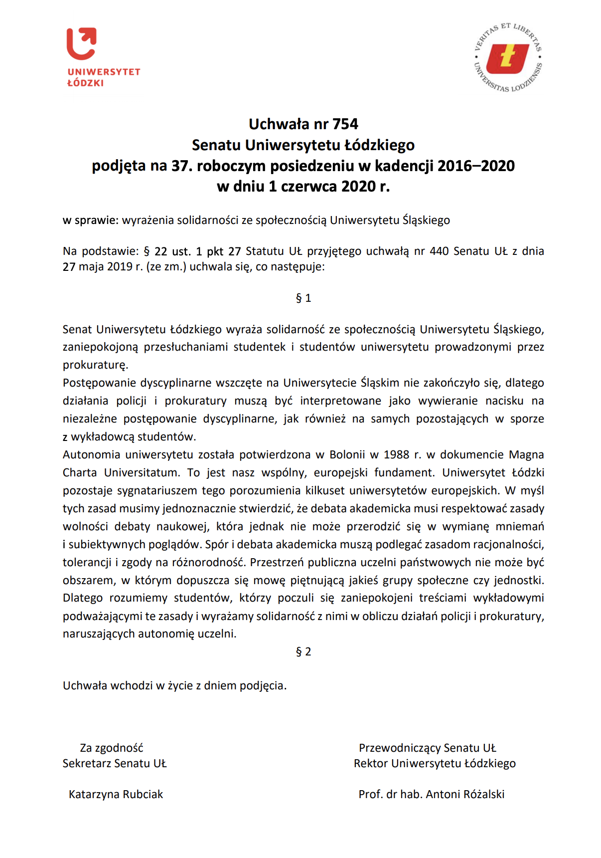 Treść uchwały