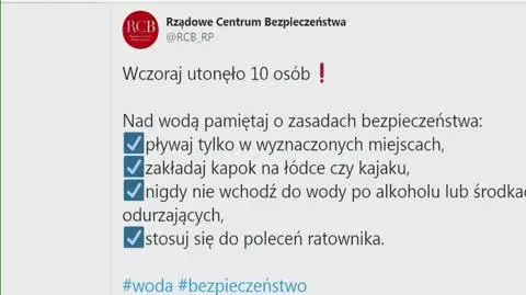 Tylko w zeszły weekend utonęło 17 osób