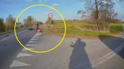 Zderzenie motocykli i roweru w Siemieniu