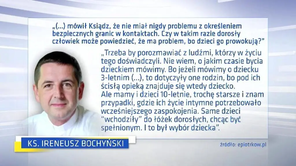 06.11.2013 | Ksiądz o pedofilii: „to wybór dziecka”