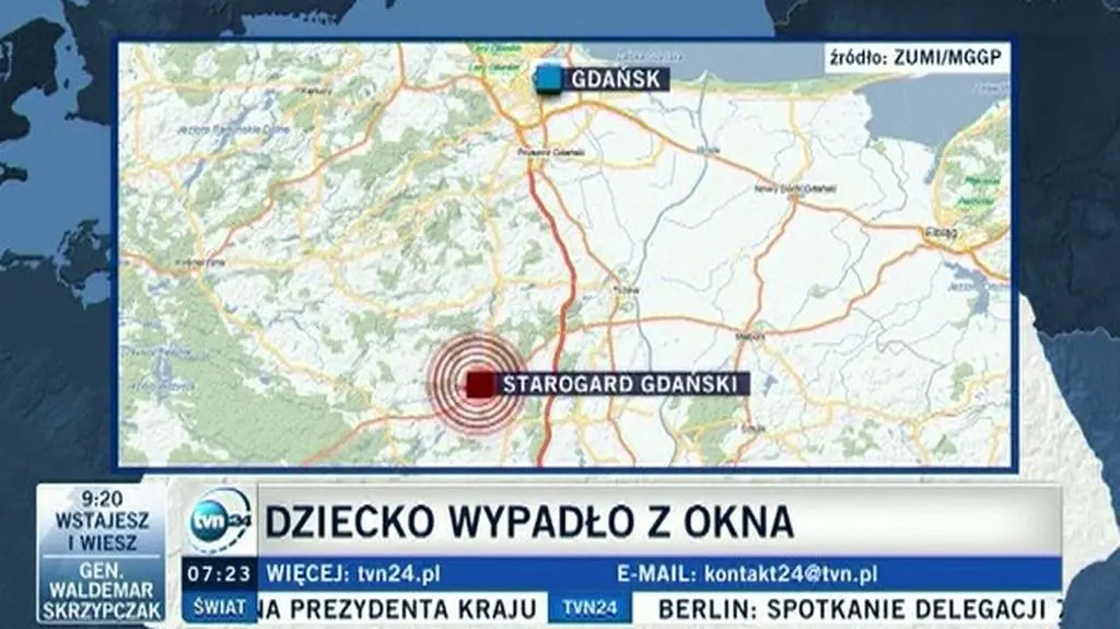1,5 roczne dziecko wypadło z okna