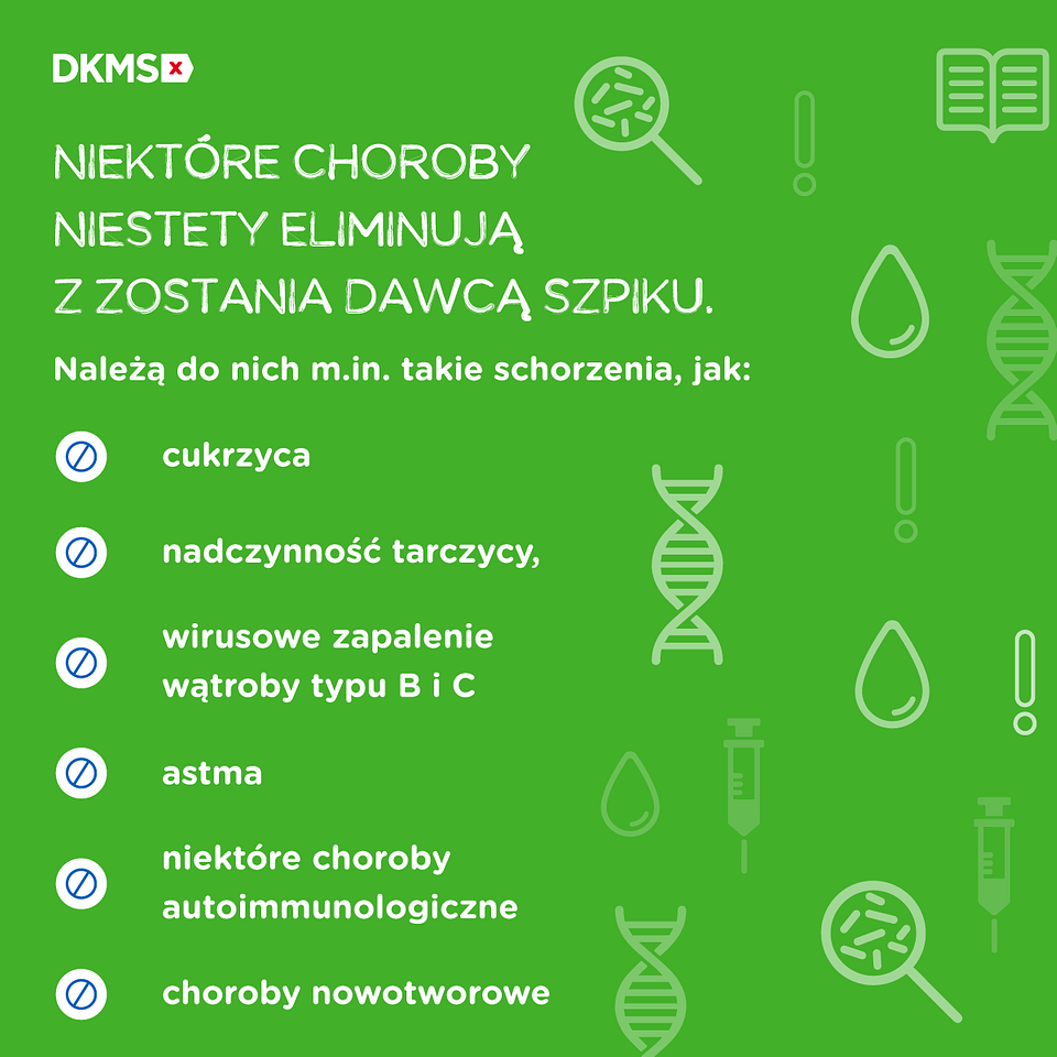 Kto nie może zostać dawcą szpiku