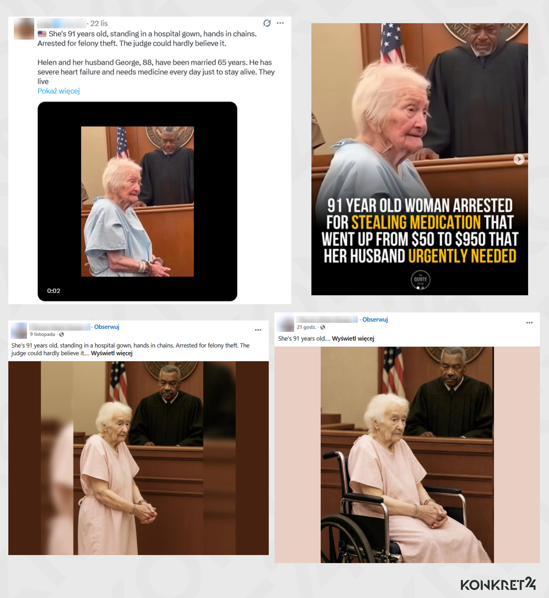 W anglojęzycznej sieci historia krążyła z różnymi wersjami "zdjęcia" rzekomej bohaterki