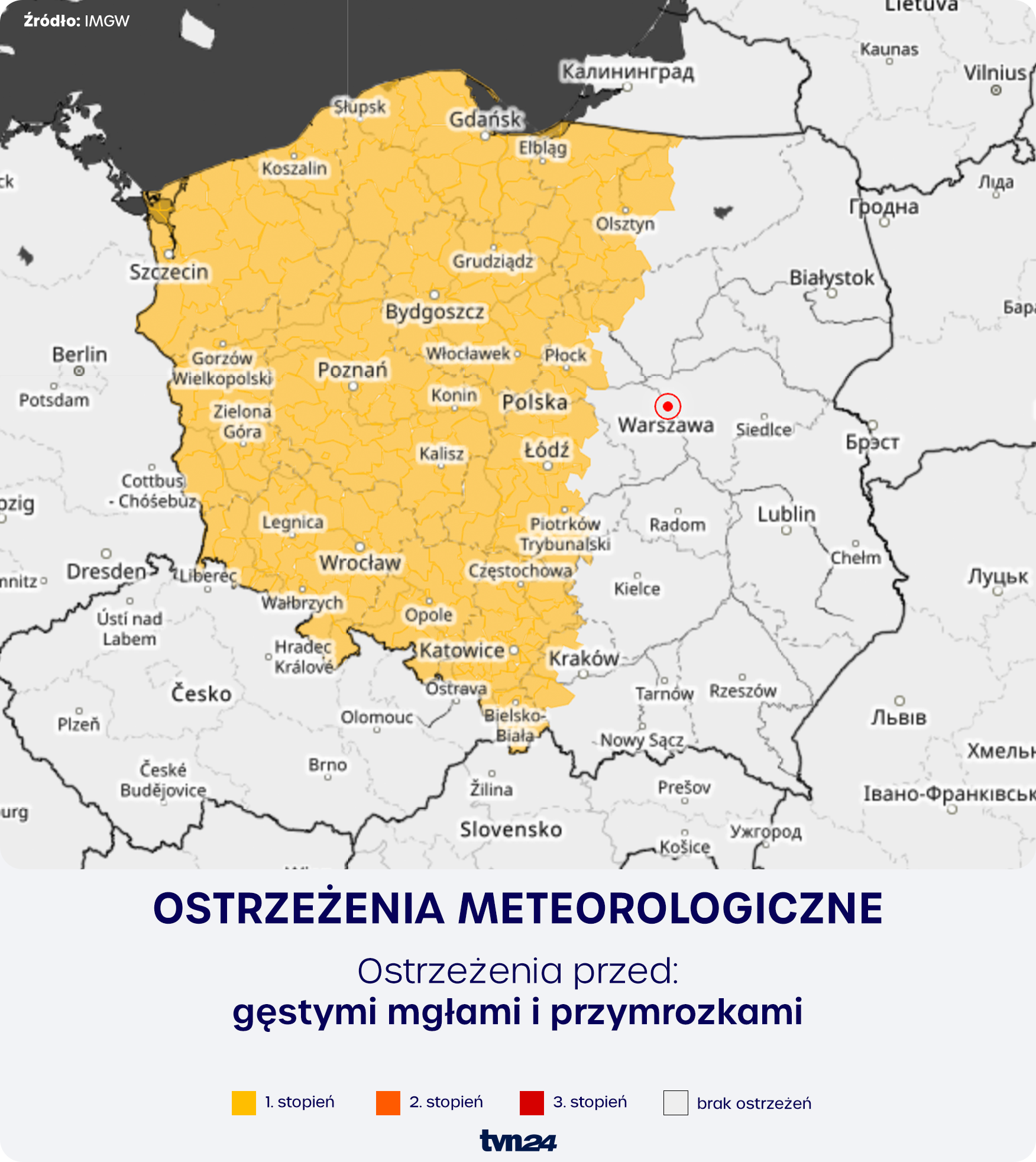 Ostrzeżenia meteorologiczne IMGW