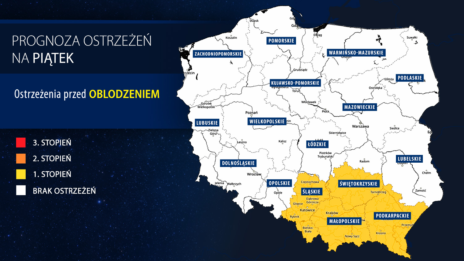Prognoza zagrożeń na piątek