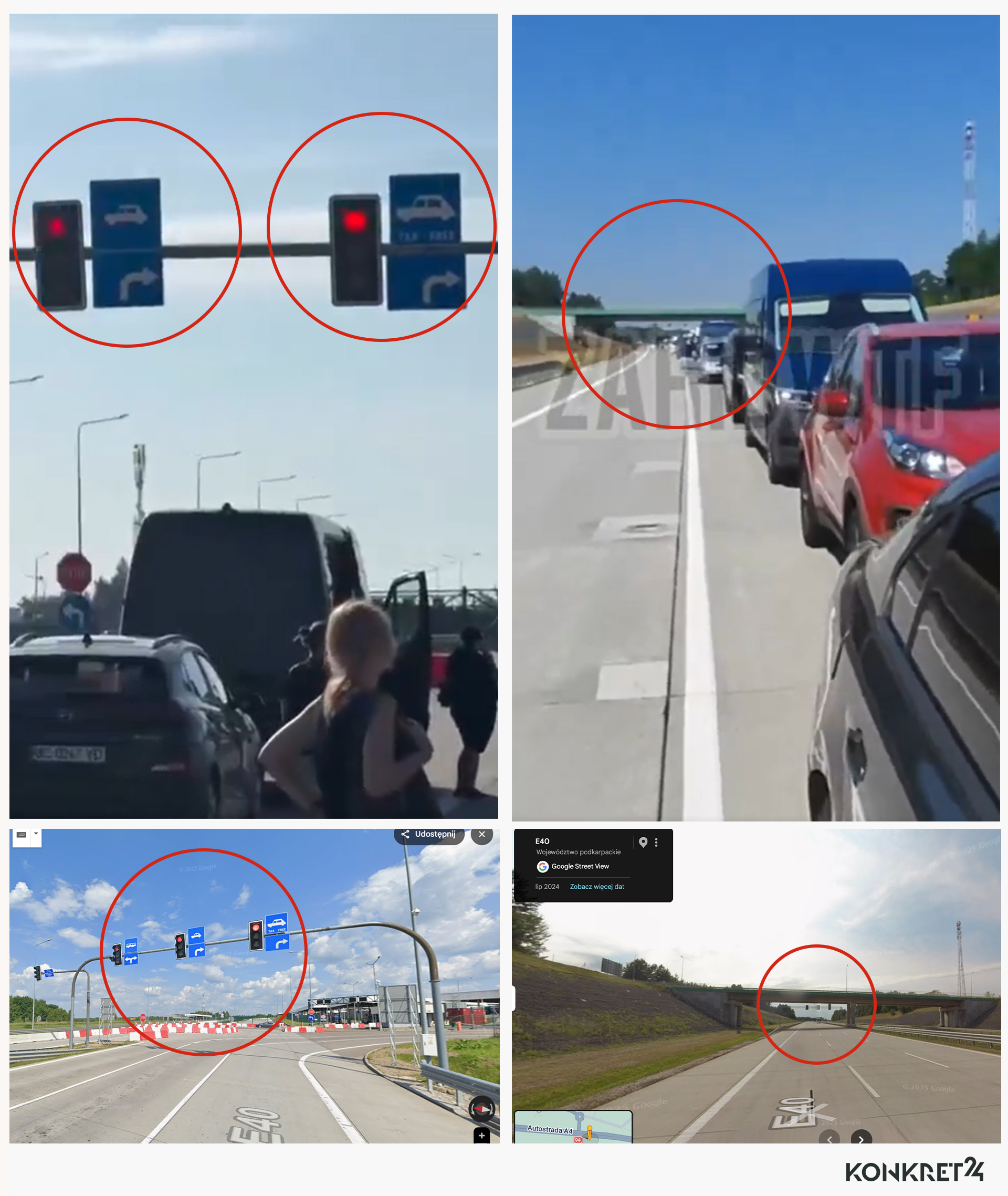 Elementy potwierdzające, że nagrania powstały po polskiej stronie granicy