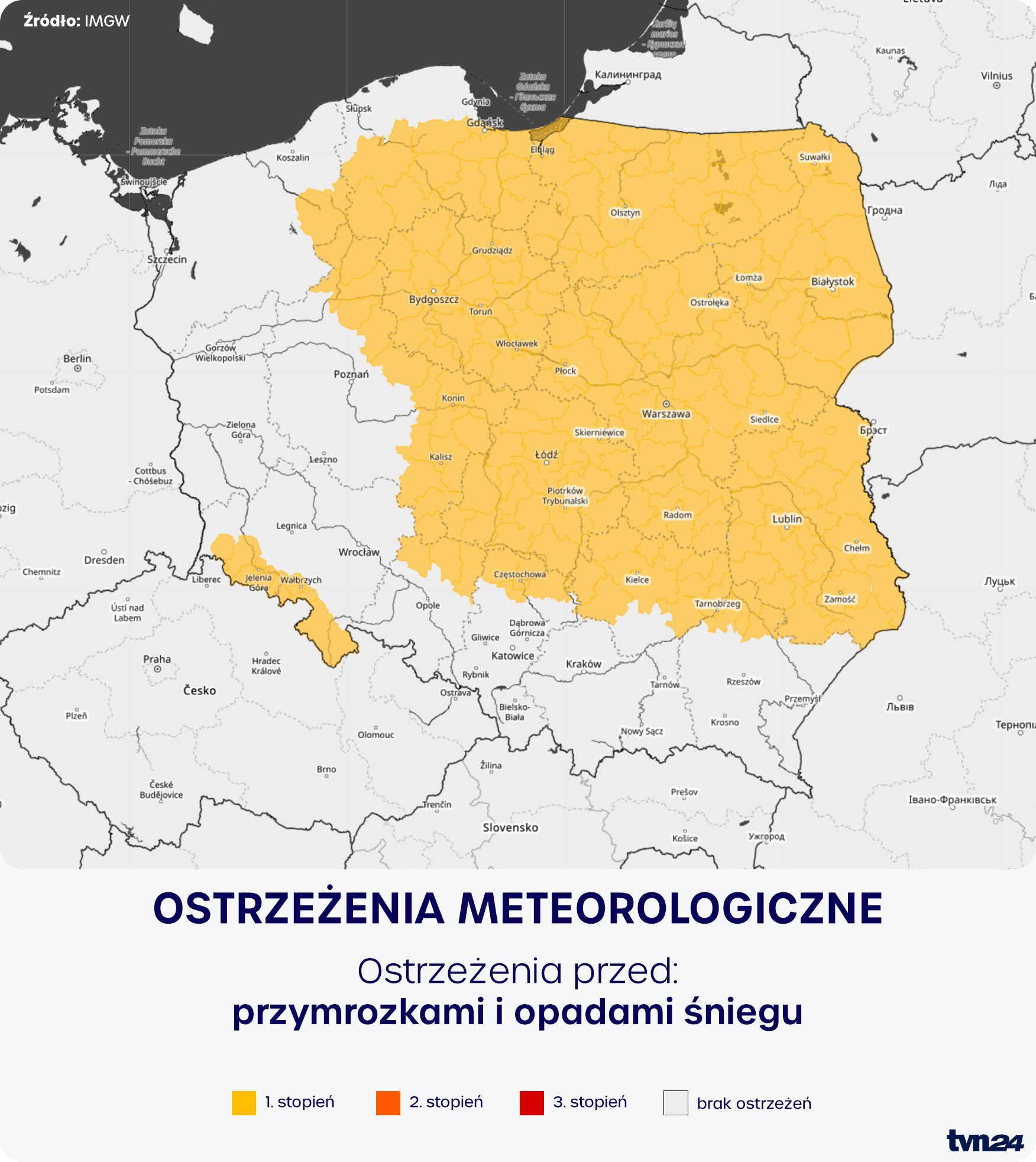 Ostrzeżenia meteorologiczne IMGW