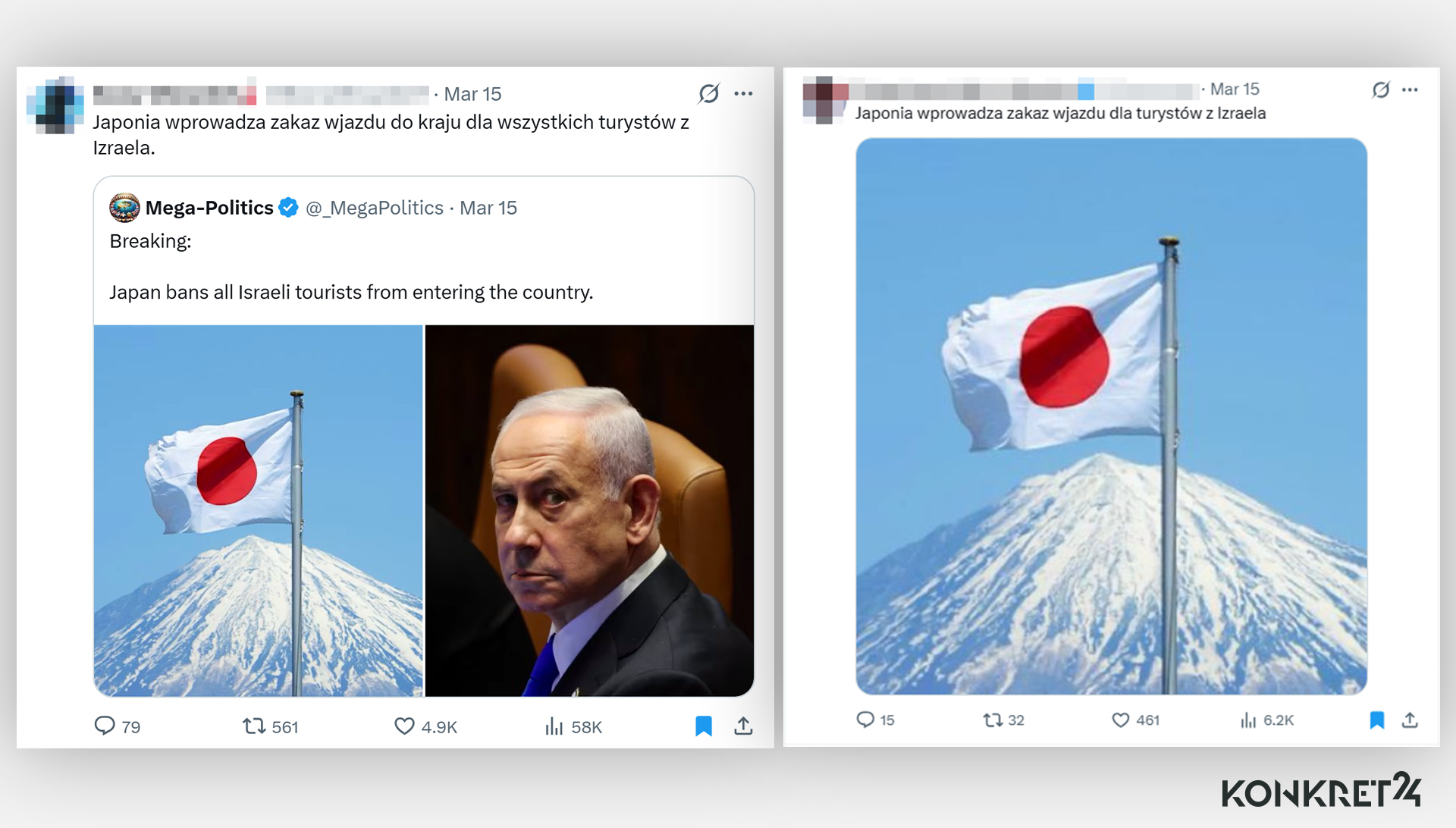 Polscy internauci rozpowszechniali przekaz o rzekomym wprowadzeniu ograniczeń dla turystów z Izraela w Japonii