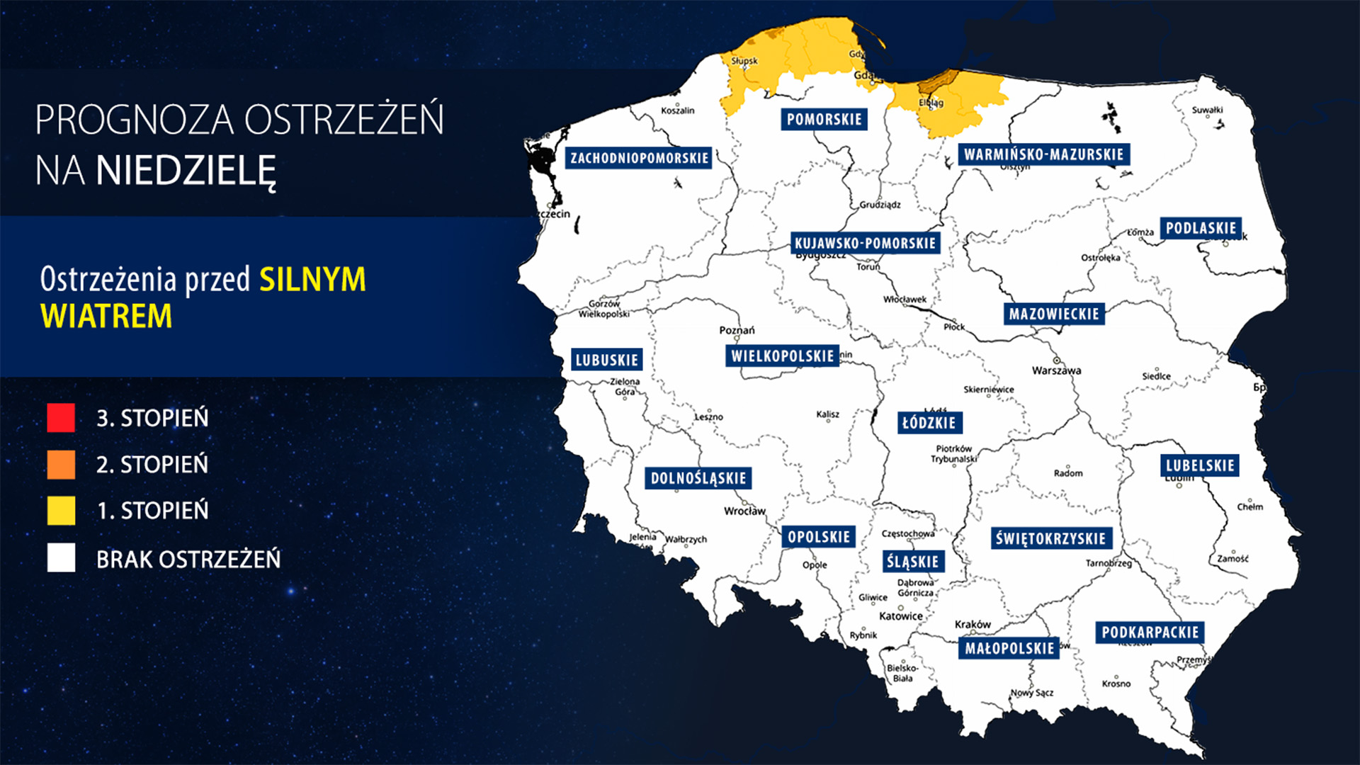 Prognoza zagrożeń na niedzielę