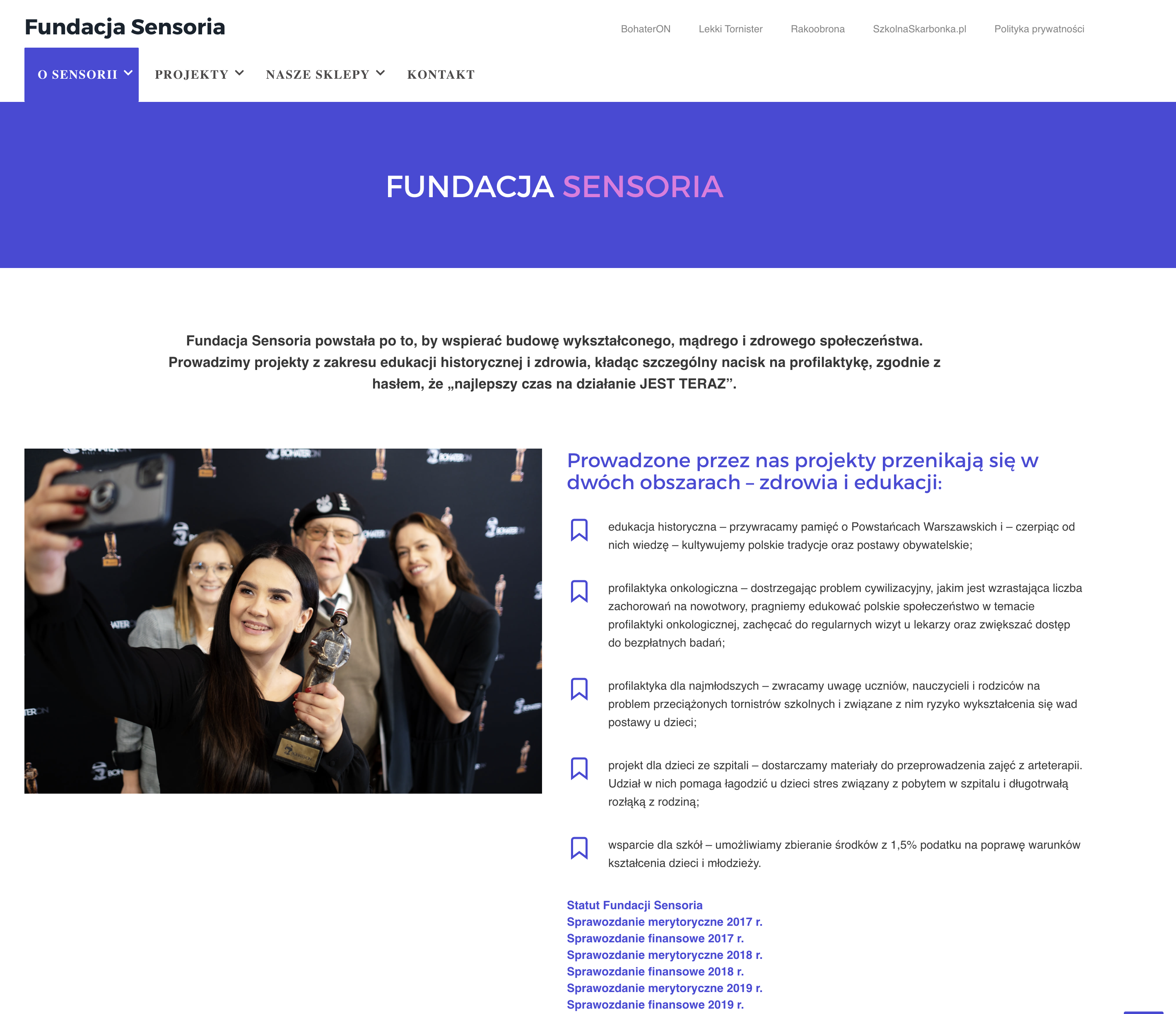 Fundacja Sensoria o tym, czym się zajmuje