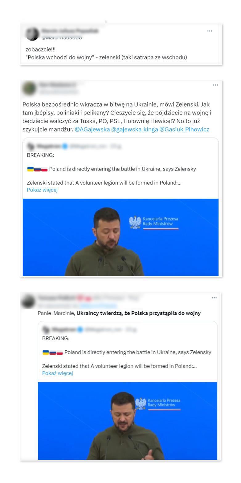 Rosyjska dezinformacja o ataku na szpital na polskojęzycznych profilach