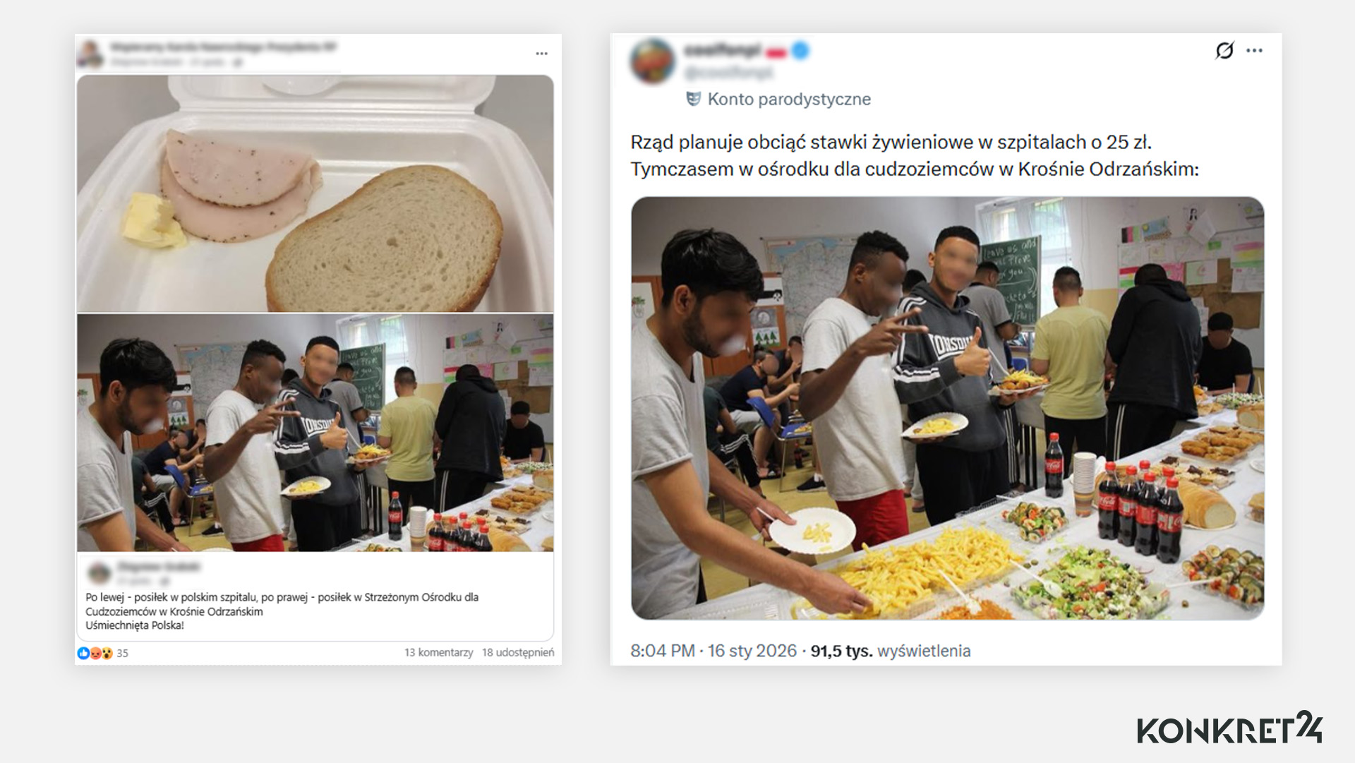 Zdjęcie z obchodów Międzynarodowego Dnia Uchodźcy jest też błędnie przedstawiane jako przykład codziennego wyżywienia w ośrodku w Krośnie Odrzańskim 