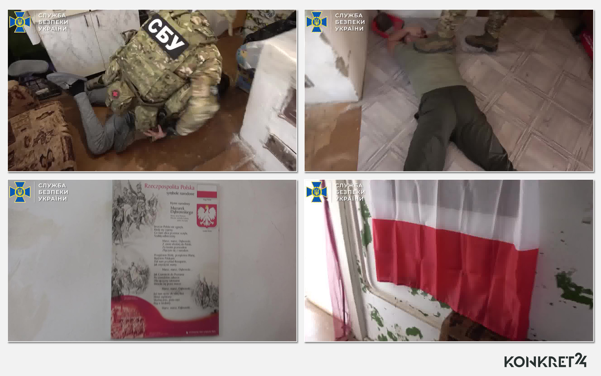 Kadry z nagrania z rzekomego zatrzymania Polaków przez ukraińską SBU