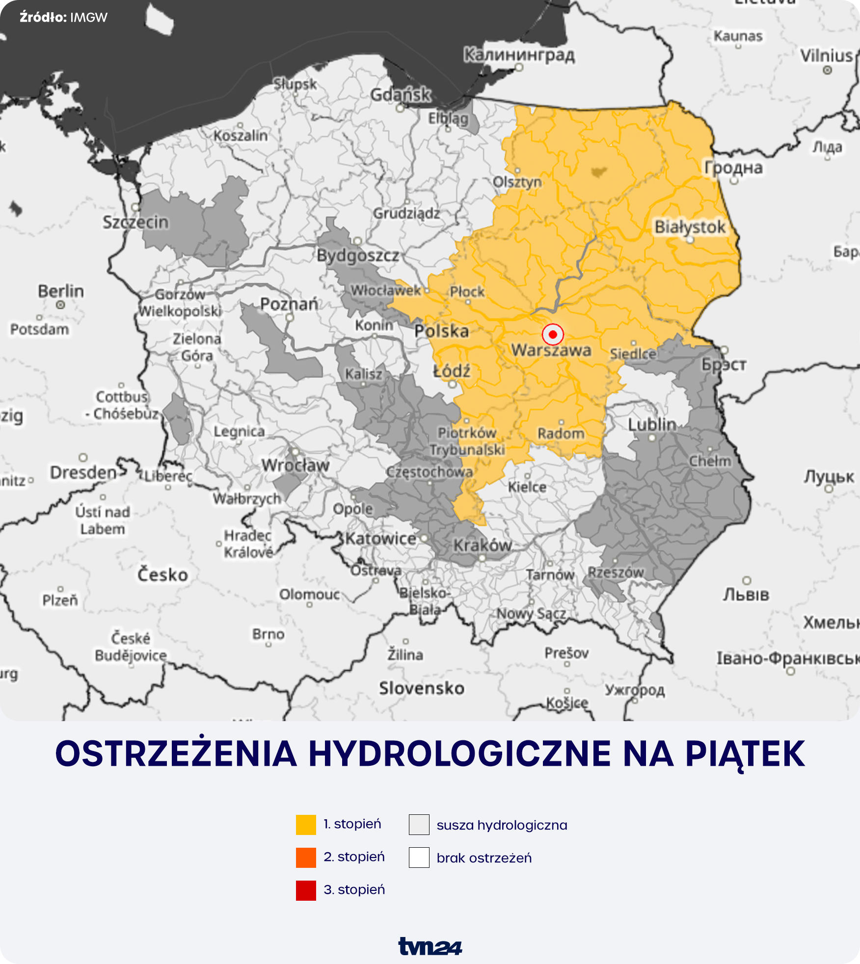 Ostrzeżenia hydrologiczne IMGW