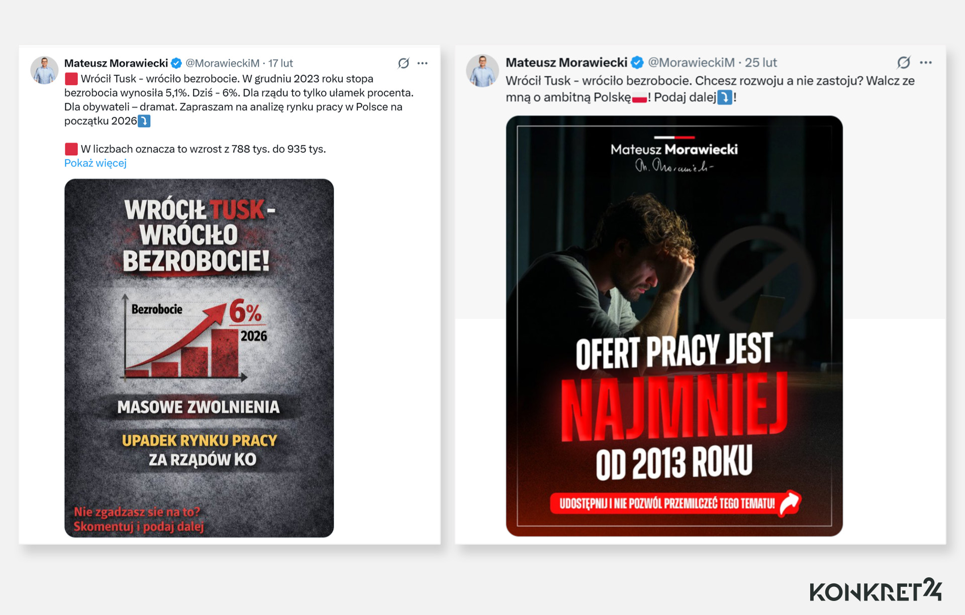 Mateusz Morawiecki podaje dane o bezrobociu, lecz bez wyjaśnienia kontekstu