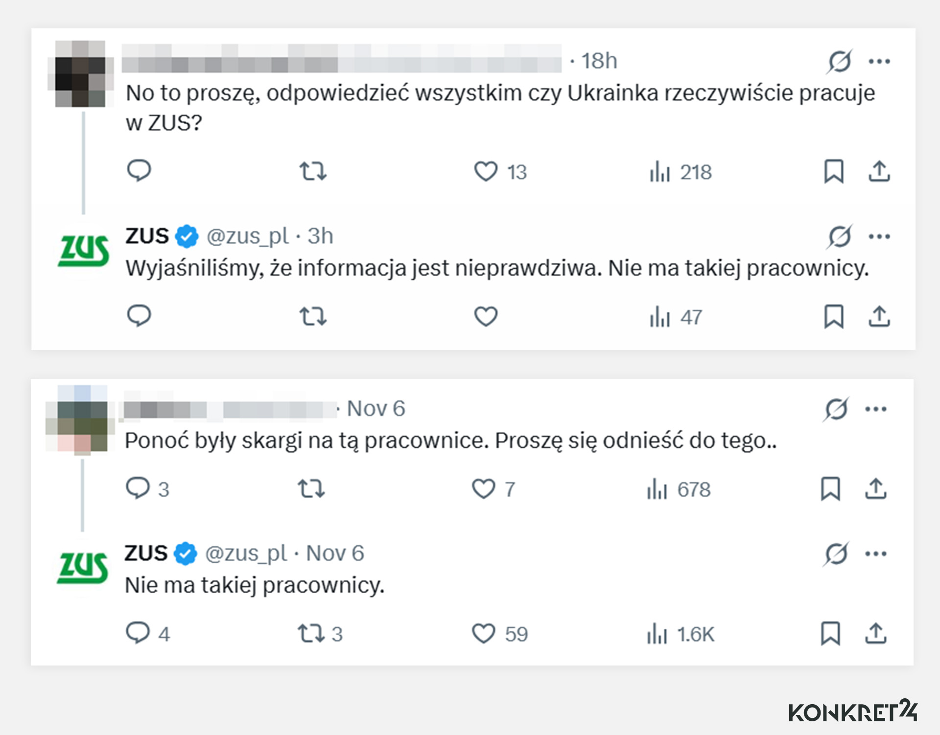 ZUS gwarantuje, że "nie ma takiej pracownicy"