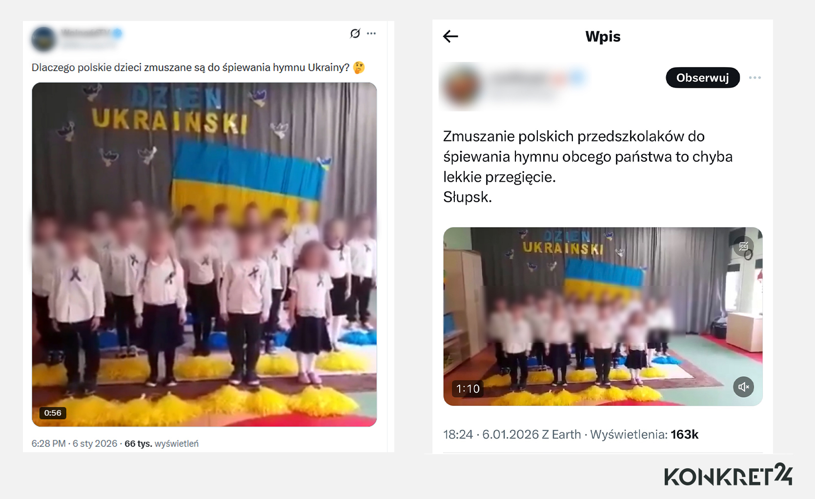 Fałszywy przekaz o "zmuszaniu przedszkolaków" rozpowszechniano na profilach znanych z dezinformacji