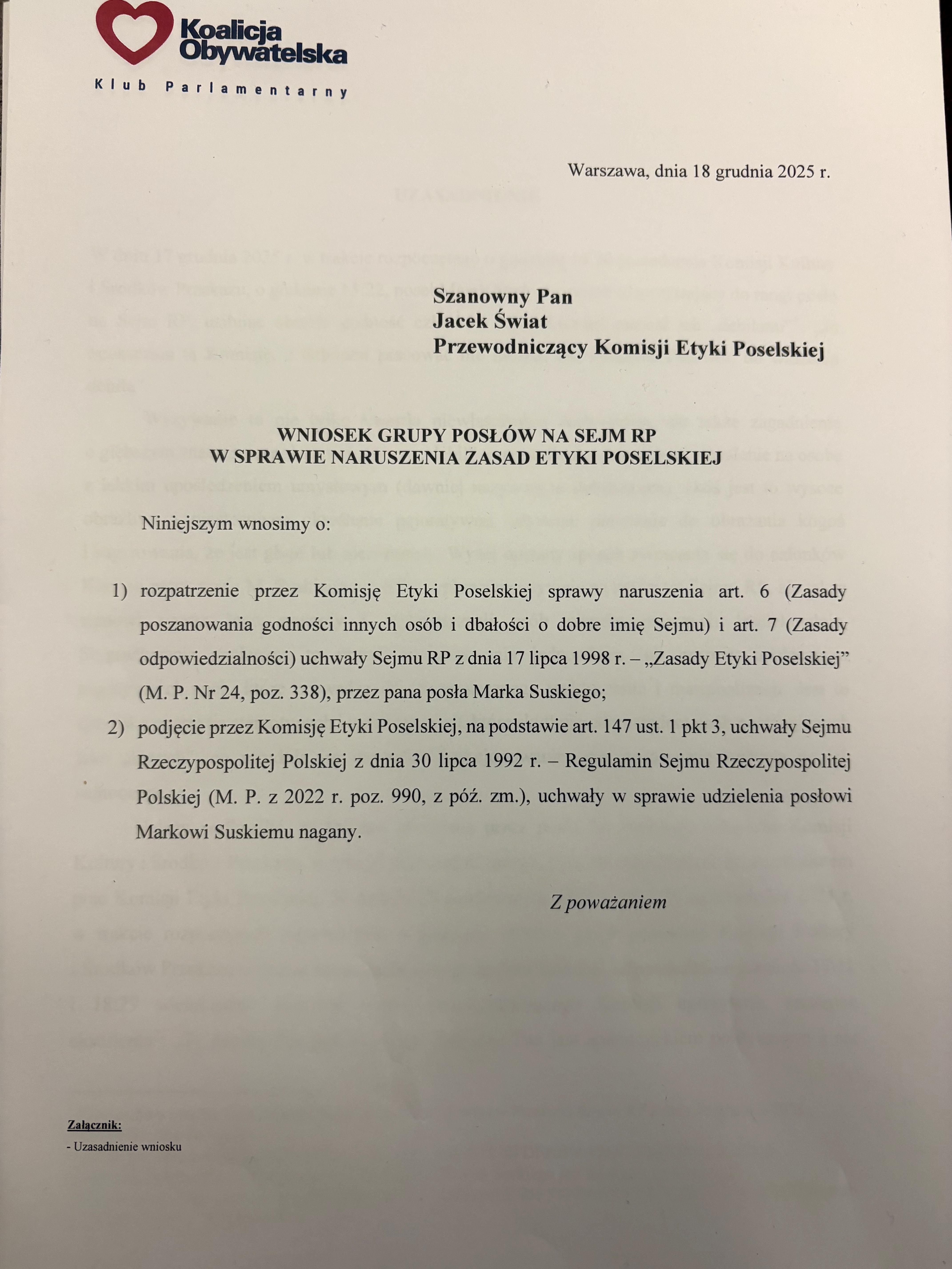 Aktualnie czytasz: "Do widzenia, debile". Suski obraził posłów, jest wniosek o ukaranie