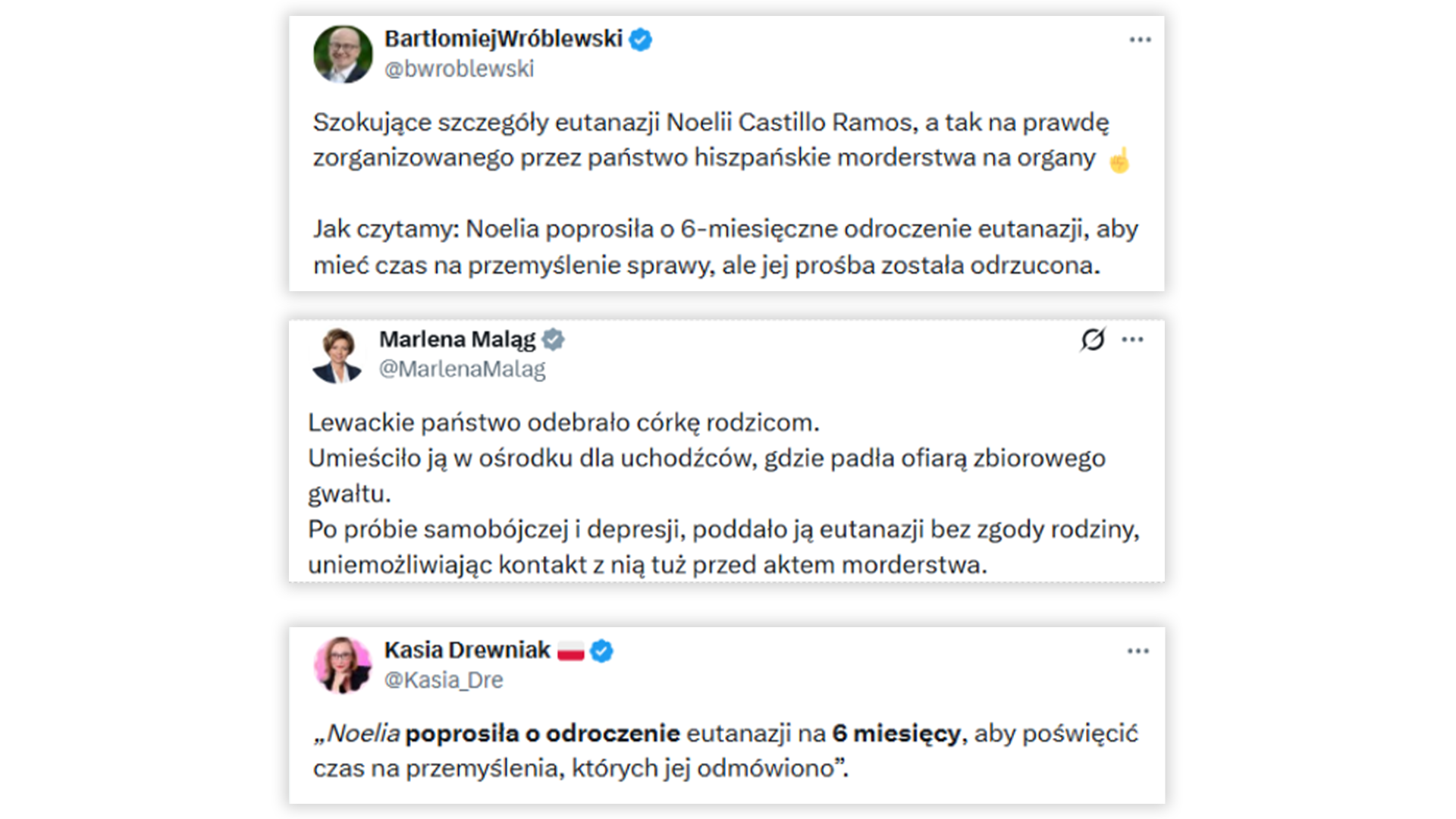 Politycy z polskiej prawicy szybko podchwycili fałsze szerzone na temat eutanazji młodej Hiszpanki  