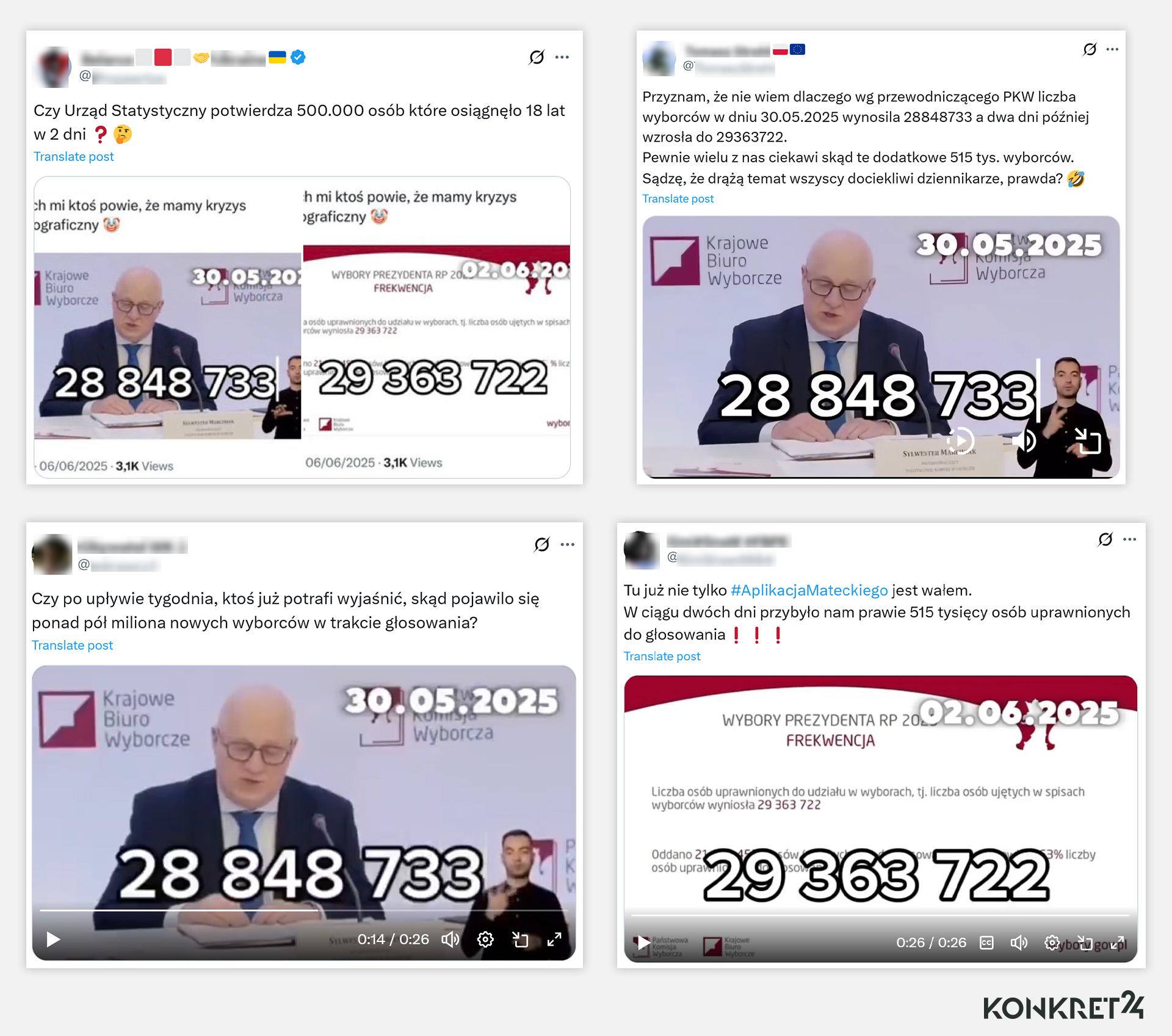 Internauci rozpowszechniają dwa nagrania ze słowami szefa PKW. Mają pokazywać to samo, a dzielą je trzy dni