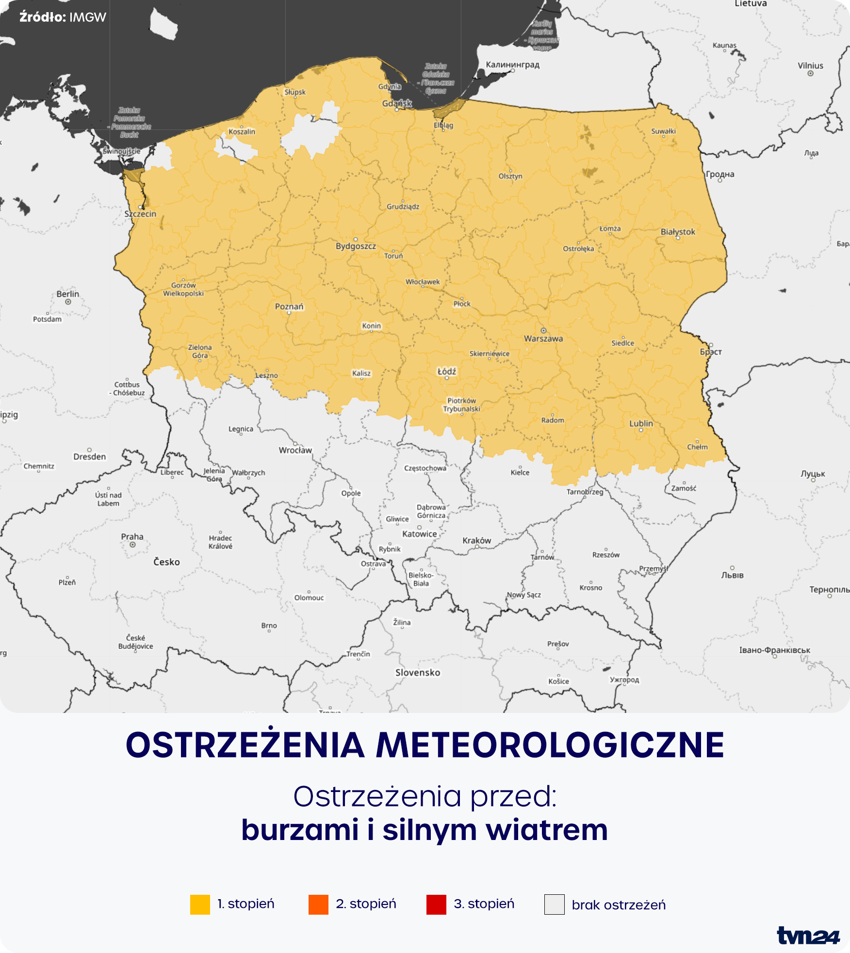 Ostrzeżenia meteorologiczne IMGW