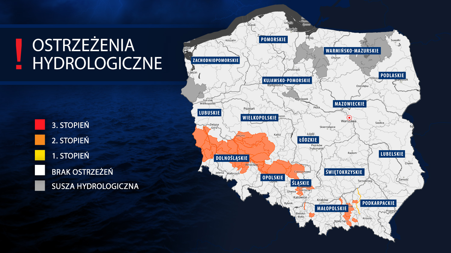 Ostrzeżenia hydrologiczne IMGW