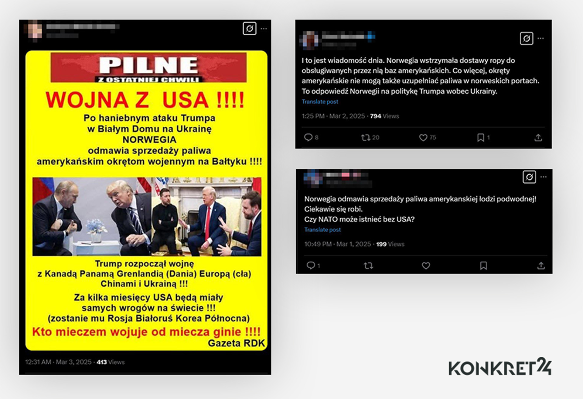 W sieci rozchodził się fałszywy przekaz, jakoby decyzję o bojkocie podjęły władze Norwegii