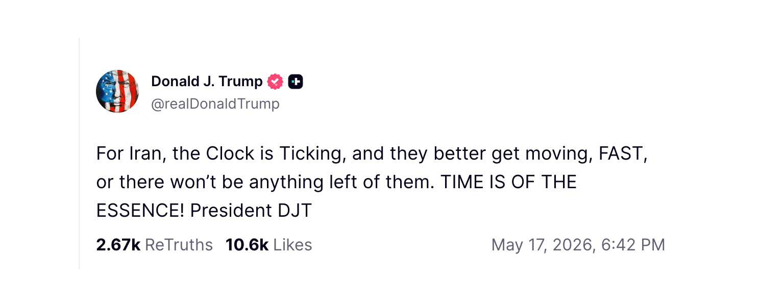 Wpis Donalda Trumpa