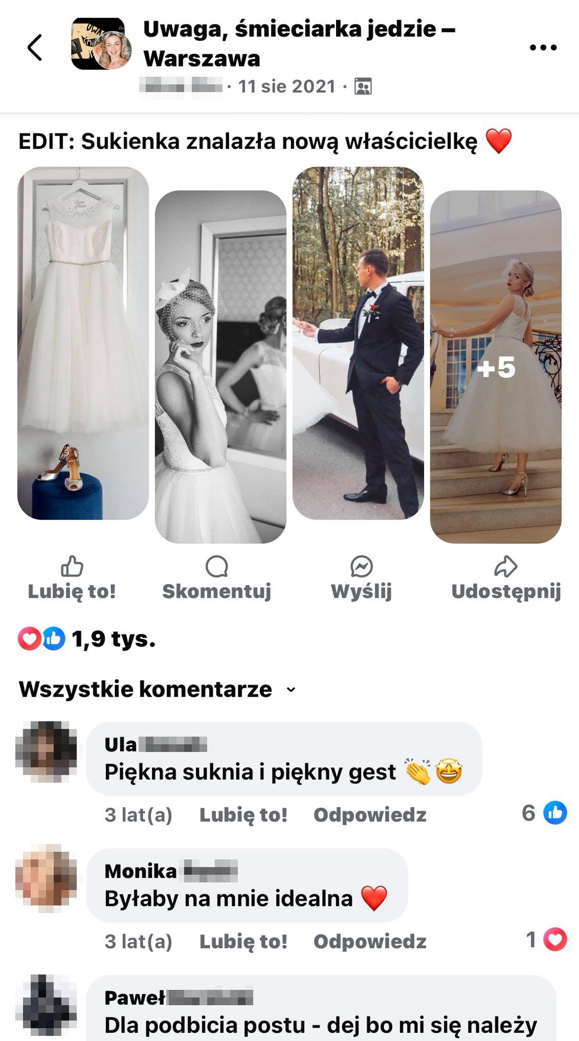 Zainteresowanie pod postem Niny było ogromne 