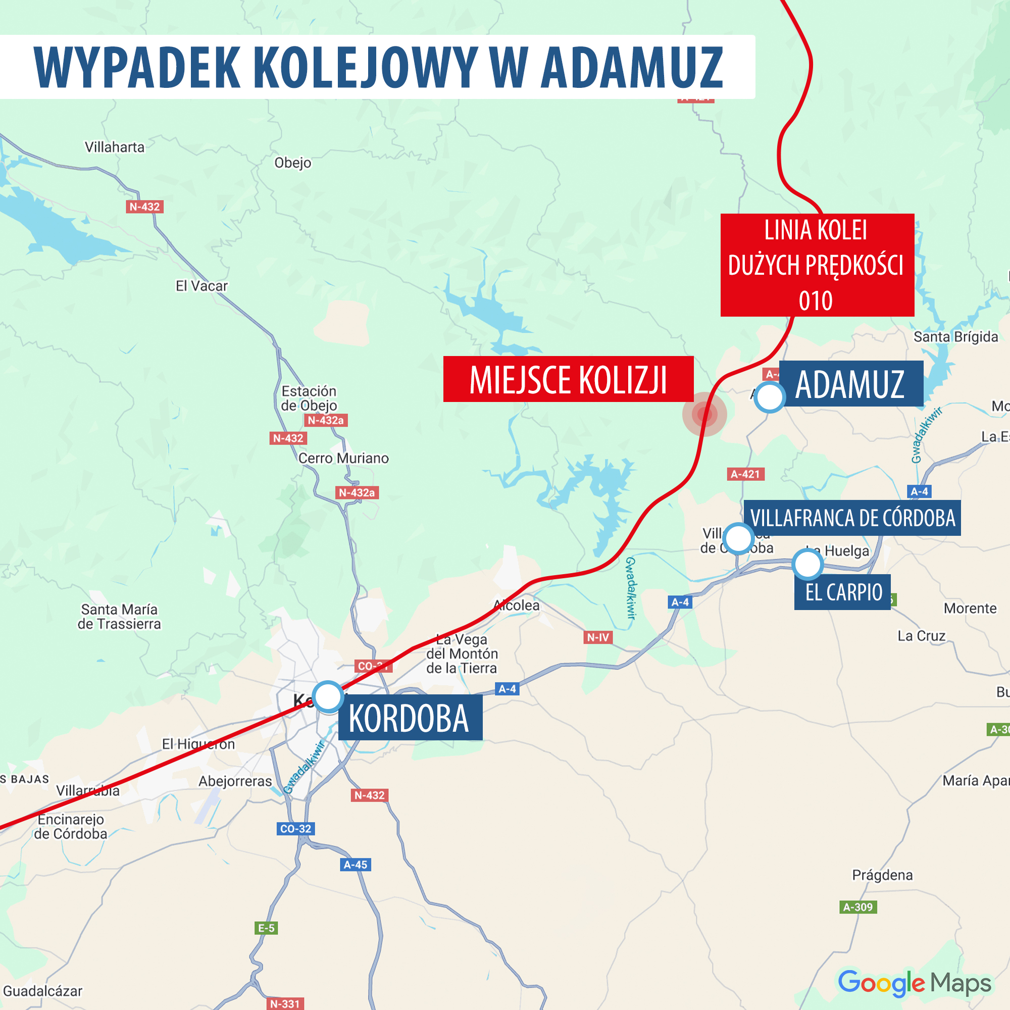 Katastrofa kolejowa w Hiszpanii