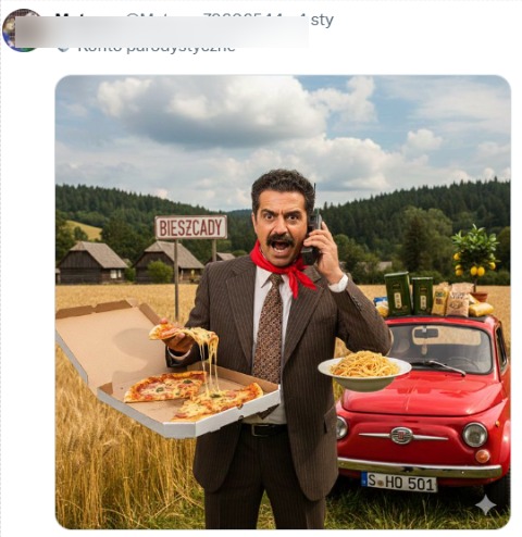 Jeden z komentarzy w sieci na temat licznej obecności Włochów na Podkarpaciu 