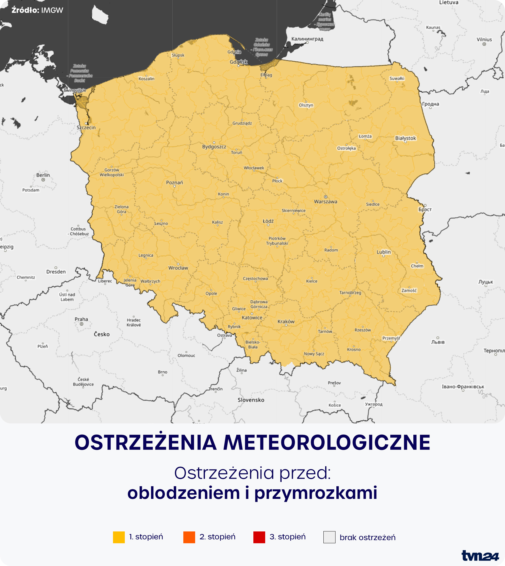 Ostrzeżenia meteorologiczne IMGW