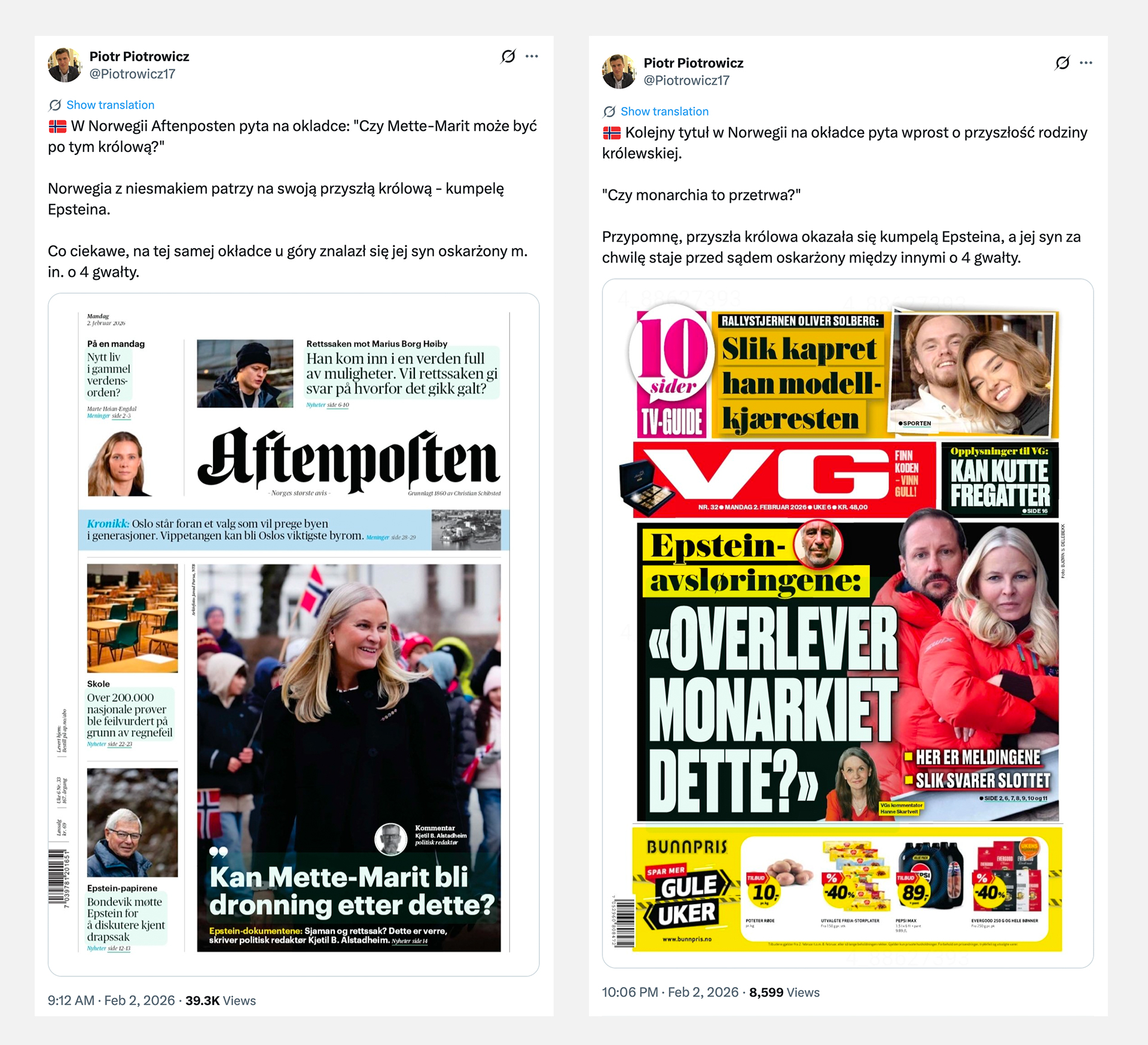 Księżna Mette-Marit nie znika w ostatnich dniach z pierwszych stron gazet