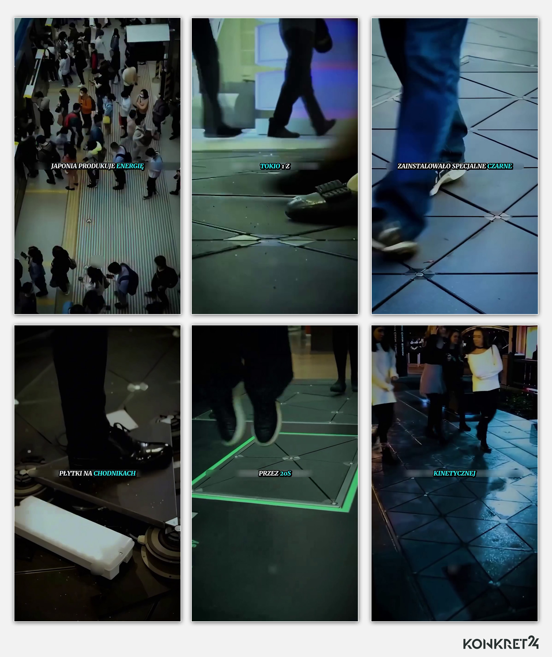 Kadry z nagrania, które rzekomo pokazuje, jak w Japonii jest produkowany prąd