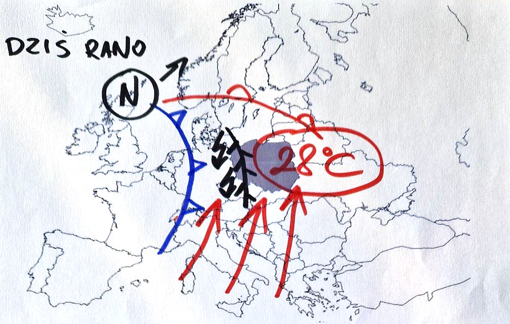 Sytuacja w pogodzie rano