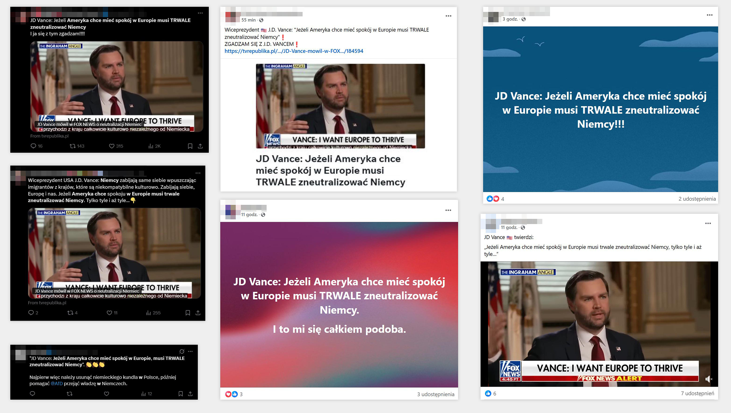 Nieprawdziwy cytat podany przez prawicową telewizję rozpowszechniali masowo internauci