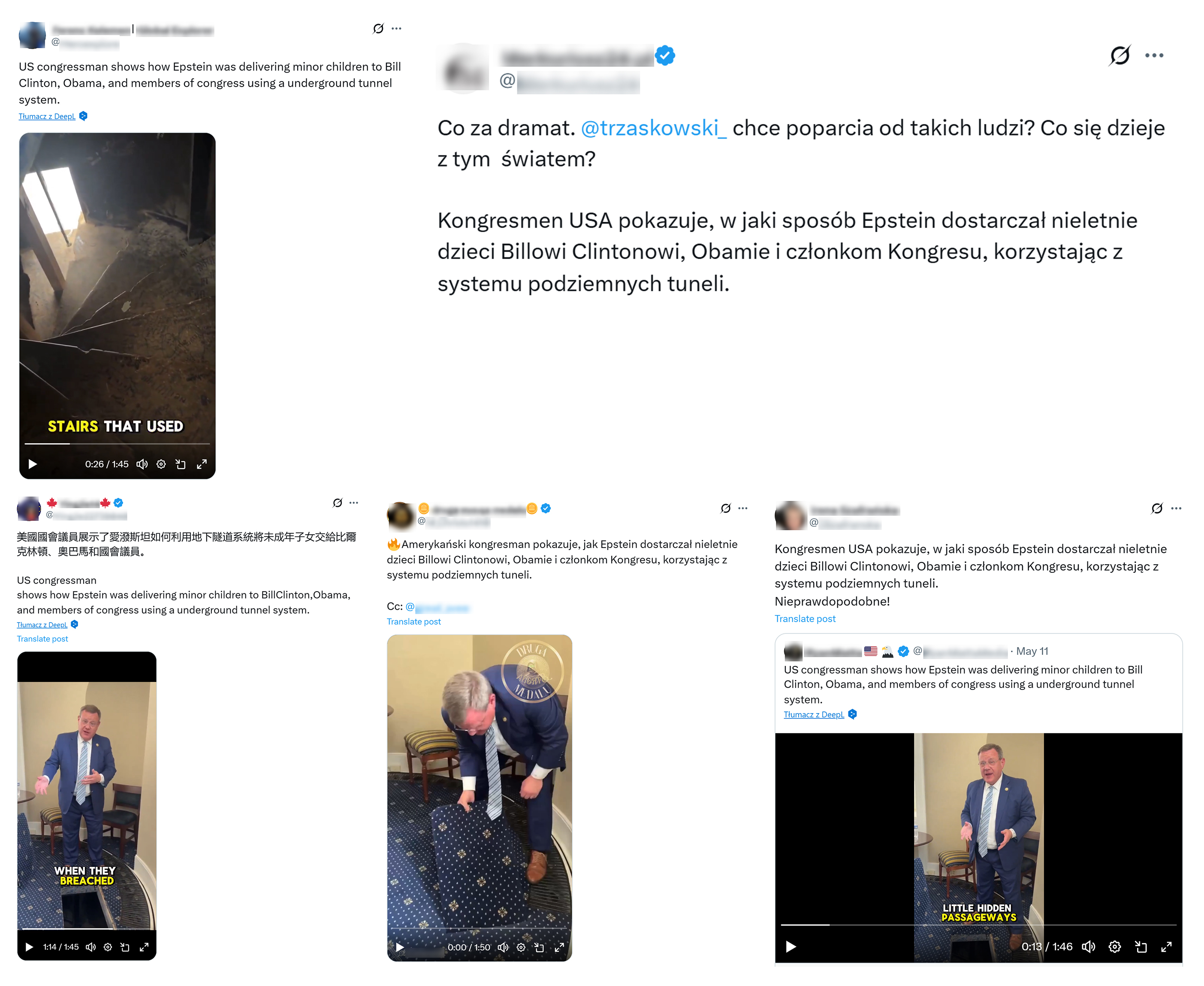 Internauci rozsyłają wideo z fałszywym przekazem, że tunel był używany przez pedofilską siatkę