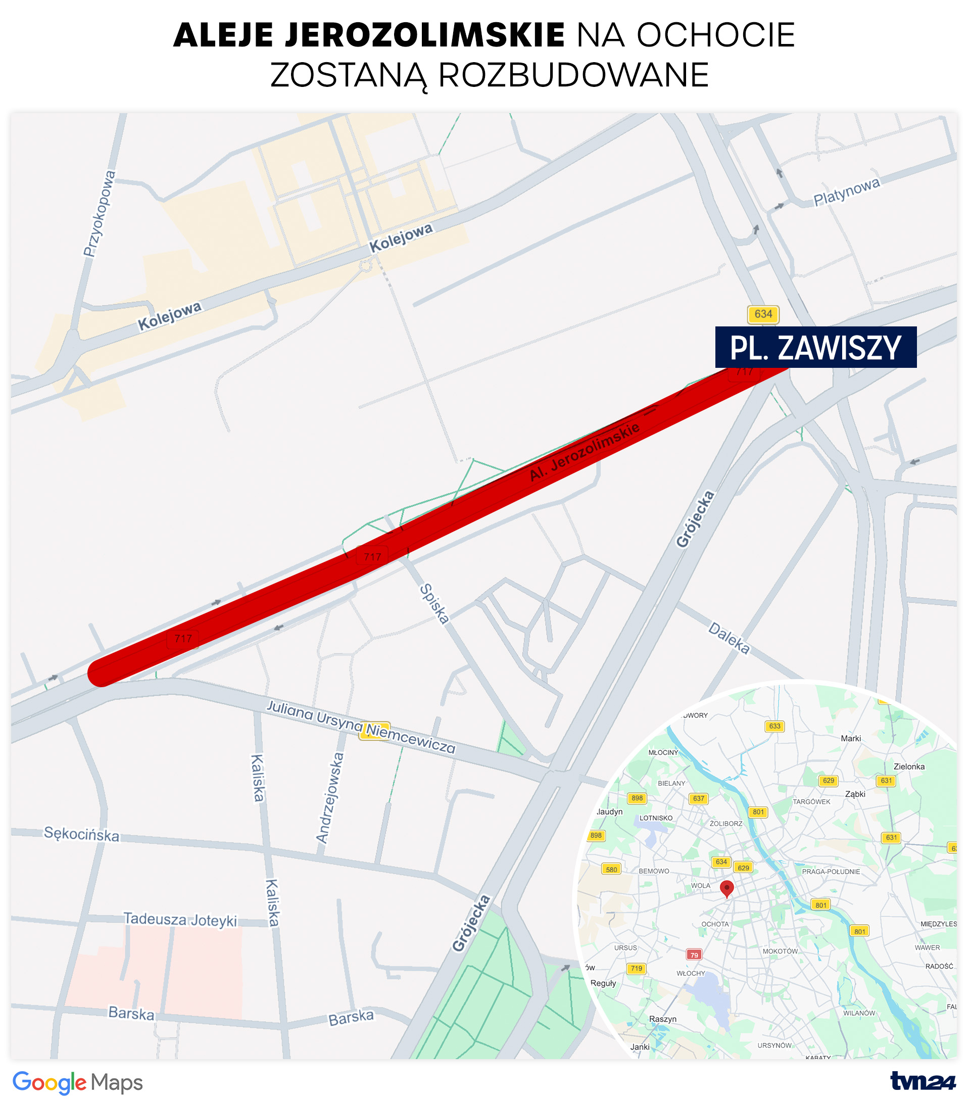 Aleje Jerozolimskie na Ochocie zostaną rozbudowane