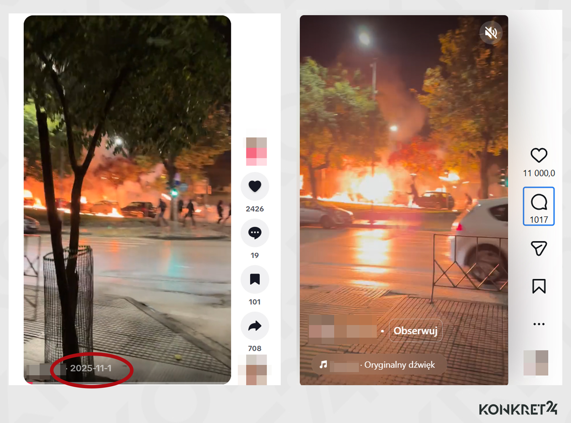 Filmik rozchodził się w greckiej sieci w listopadzie 2025 roku