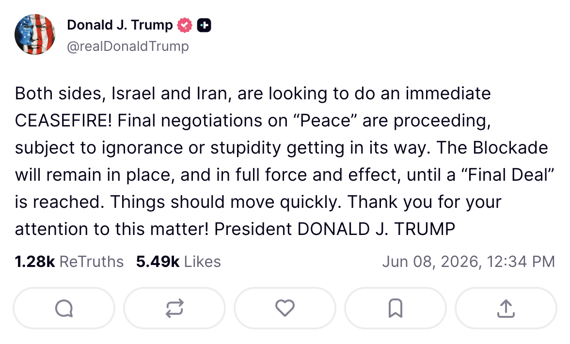 Wpis Donalda Trumpa