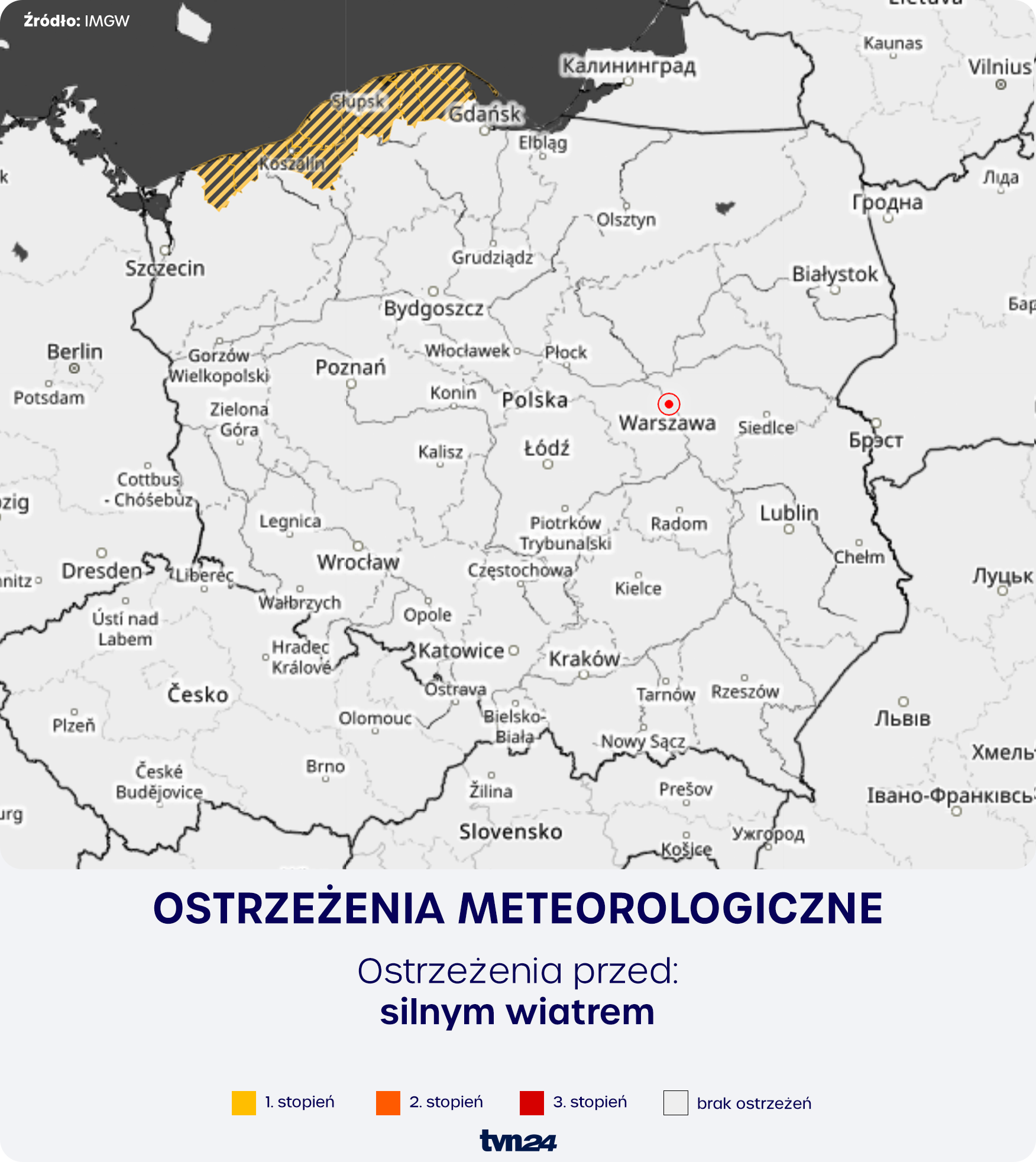 Ostrzeżenia meteorologiczne IMGW