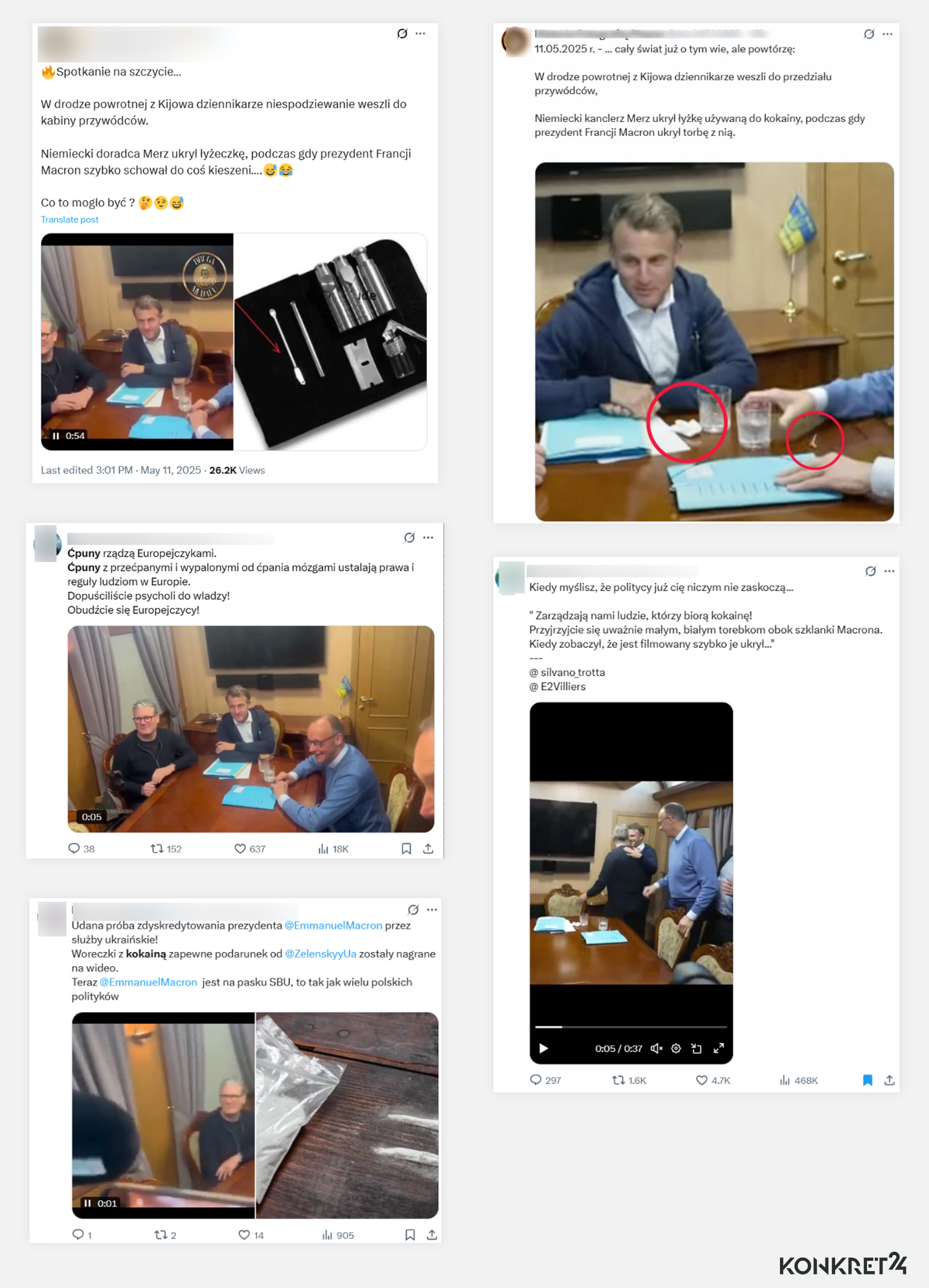 Wpisy o rzekomym zażywaniu kokainy przez zachodnich przywódców rozchodziły się w sieci bardzo szybko